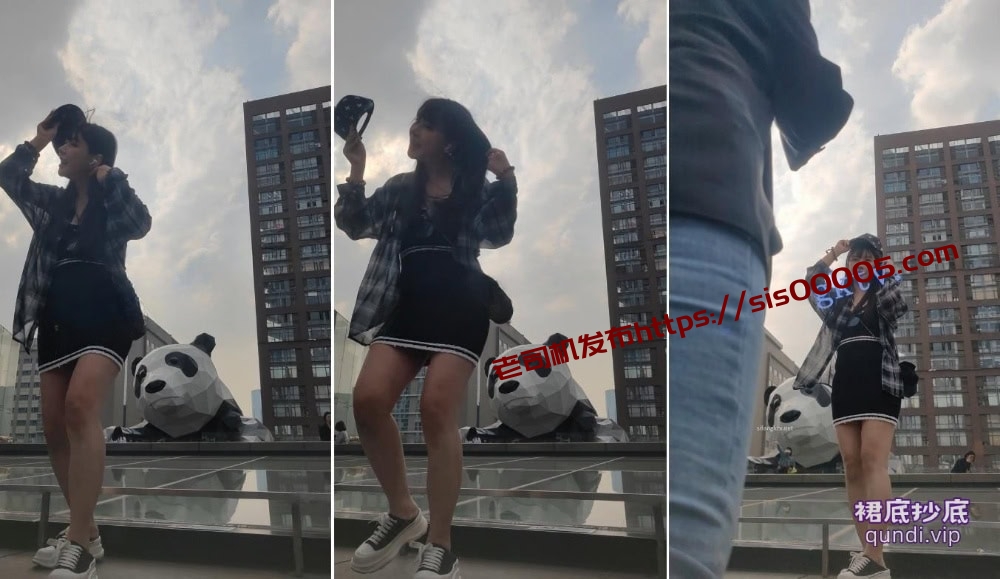 【XLBCD】132黑色连衣裙美女各种姿势拍照，紫色内内【1.5G】